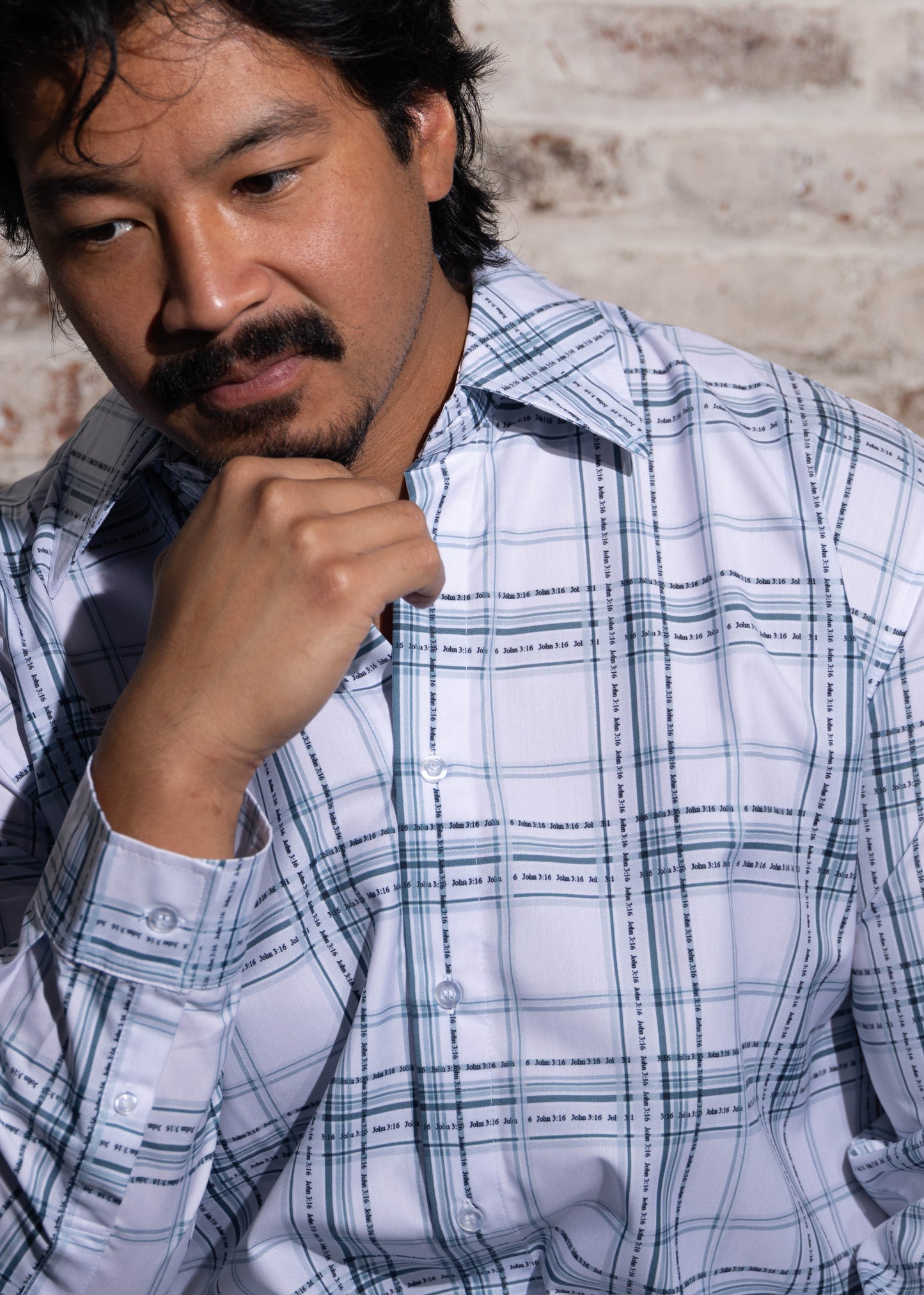 Agape Plaid Collared Shirt