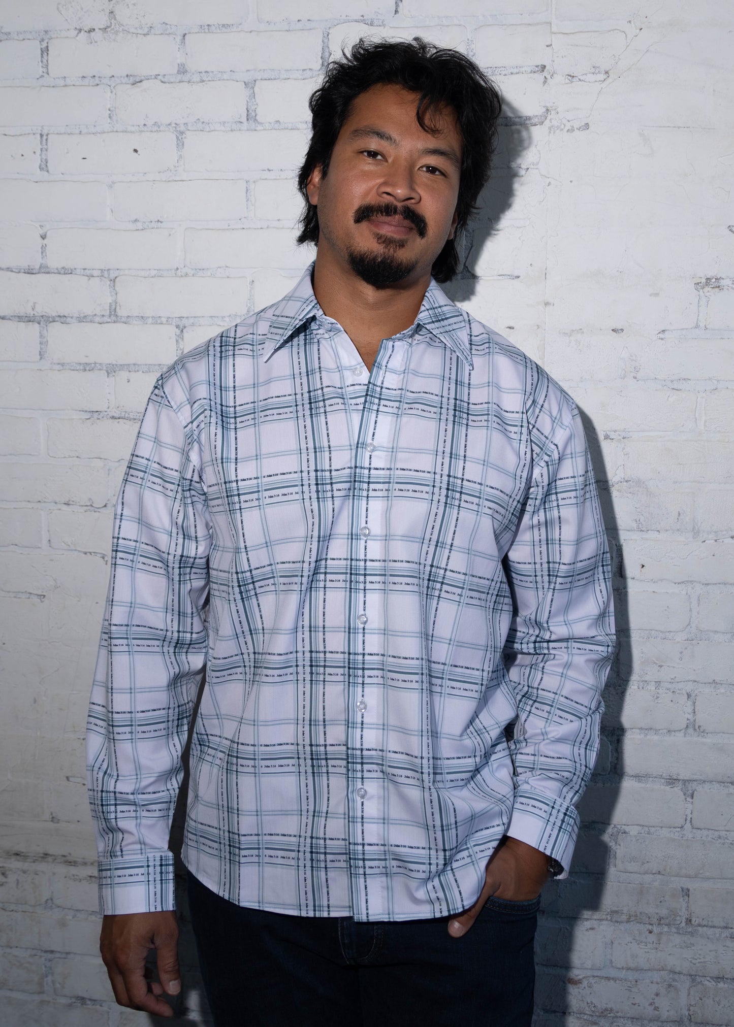 Agape Plaid Collared Shirt