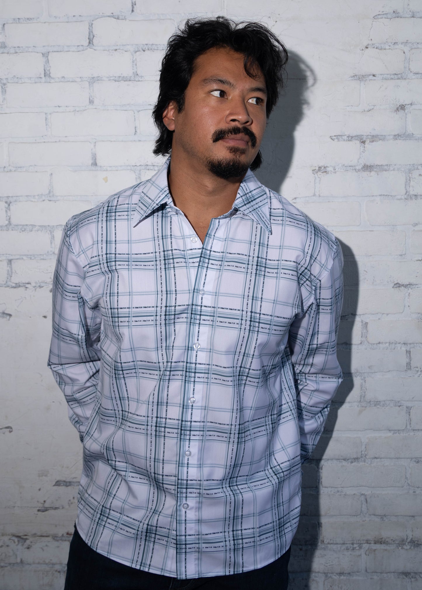 Agape Plaid Collared Shirt